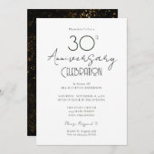 Invitation Script élégant du 30e anniversaire du Mariage (Devant / Derrière)
