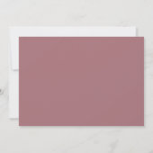 Invitation Script élégant Dusty Rose | QR Code Mariage RSVP (Dos)