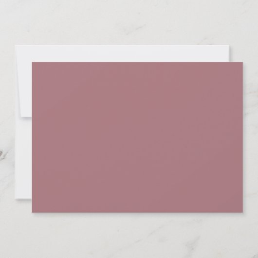 Invitation Script élégant Dusty Rose | QR Code Mariage RSVP (Dos)