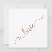 Invitation Script élégant en cuivre et blanc modifiable| Mari (Dos)