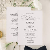 Invitation Script élégant moderne classique Mariage RSVP