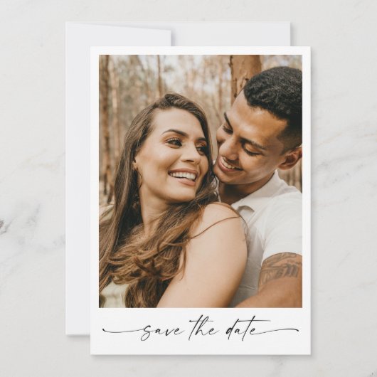 Invitation Script élégant moderne Enregistrer la date Invitat (Devant)