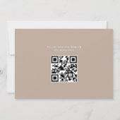 Invitation Script élégant moderne Mariage en olivier RSVP (Dos)