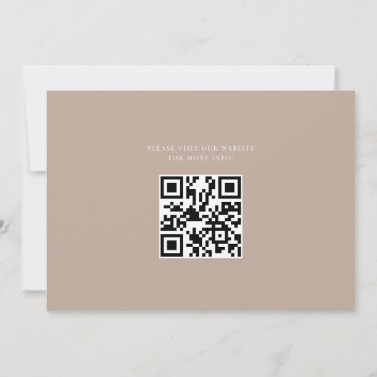 Invitation Script élégant moderne Mariage en olivier RSVP (Dos)