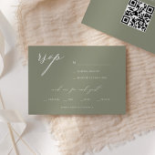 Invitation Script élégant moderne Mariage en olivier RSVP