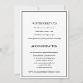 Invitation Script élégant noir et blanc (Dos)