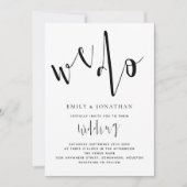 Invitation Script élégant Nous faisons Mariage noir et blanc (Devant)