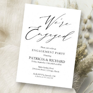 Invitation Script élégant Nous Sommes Engagés Engagement Part