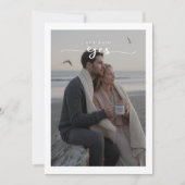 Invitation Script Elle A Dit Oui Engagement Party Beach Photo (Devant)