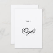 Invitation Script fantaisie Noir Calligraphie Kraft Numéro de (Devant / Derrière)