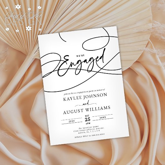 Invitation Script fantaisie Nous sommes une partie d'engageme