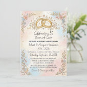 Invitation Script Fantaisiste Simple 50e Anniversaire de Mari (Debout devant)