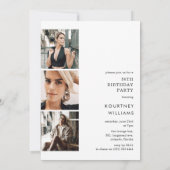 Invitation Script Fifty 4 Collage de photos 50e anniversaire (Dos)
