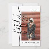 Invitation Script Fifty 4 Photo Collage 50th Birthday (Devant)