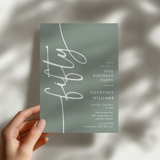 Invitation Script Fifty' 50e Anniversaire