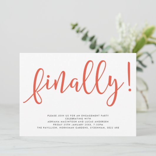 Invitation Script Finalement modifiable Couleur Engagement Pa (Debout devant)