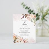 Invitation Script floral Pastel botanique 60e fête d'annivers (Debout devant)