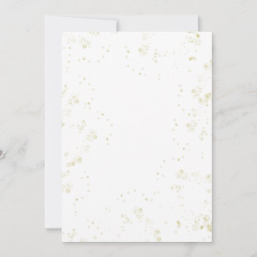 Invitation Script Gold Calligraphie de fête de vacances perso (Dos)