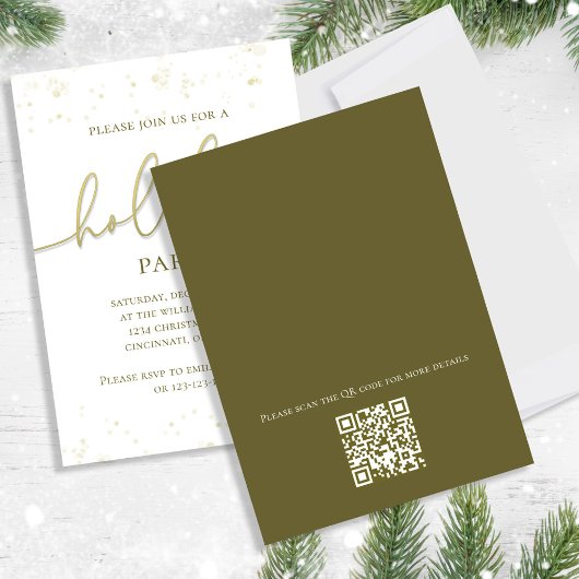 Invitation Script Gold Holiday Party