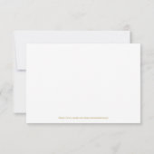 Invitation Script Gold minimal sur les détails du Mariage bla (Dos)