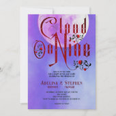Invitation Script gothique d'Halloween et Rose Cloud Neuf Mar (Devant)