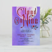 Invitation Script gothique d'Halloween et Rose Cloud Neuf Mar (Debout devant)