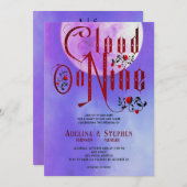 Invitation Script gothique d'Halloween et Rose Cloud Neuf Mar (Devant / Derrière)