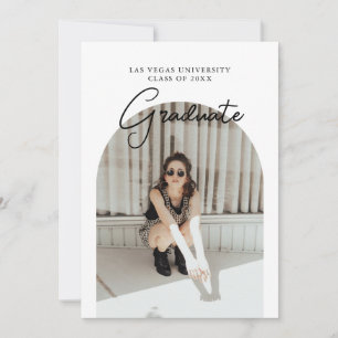 Invitation Script Graduation 2 faces Photo Portrait Party In