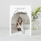 Invitation Script Graduation 2 faces Photo Portrait Party In (Debout devant)