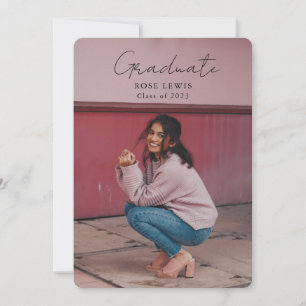 Invitation Script Graduation 2-side Photo Portrait Party