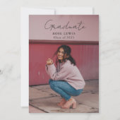 Invitation Script Graduation 2-side Photo Portrait Party (Devant)