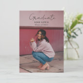 Invitation Script Graduation 2-side Photo Portrait Party (Debout devant)