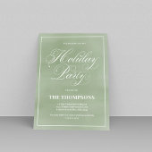 Invitation Script Green Holiday Party