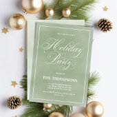 Invitation Script Green Holiday Party