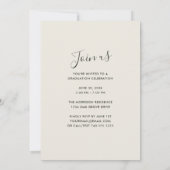 Invitation Script informel moderne 1-Photo Graduation Party (Dos)