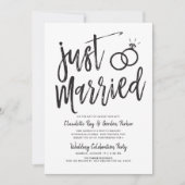 Invitation Script juste marié | Fête de mariage (Devant)