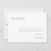 Invitation Script lunatique VALENTINA Maid of Honor Propositi (Devant)