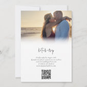 Invitation Script manuel moderne photo mariage code RSVP QR (Dos)