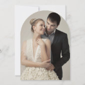 Invitation Script manuscrit Arch Photo noir blanc Mariage (Dos)