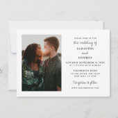 Invitation Script manuscrit de texte personnalisé Mariage de  (Dos)