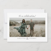 Invitation Script manuscrit de texte personnalisé Mariage de  (Devant)