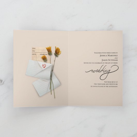 Invitation Script manuscrit Gras et Élégant Mariage moderne (Intérieur)