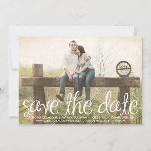 Invitation Script manuscrit mignon Enregistrer l'annonce de d