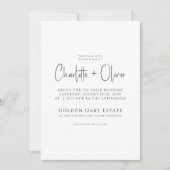 Invitation Script manuscrit minimaliste moderne (Devant)