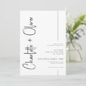 Invitation Script manuscrit minimaliste moderne (Debout devant)