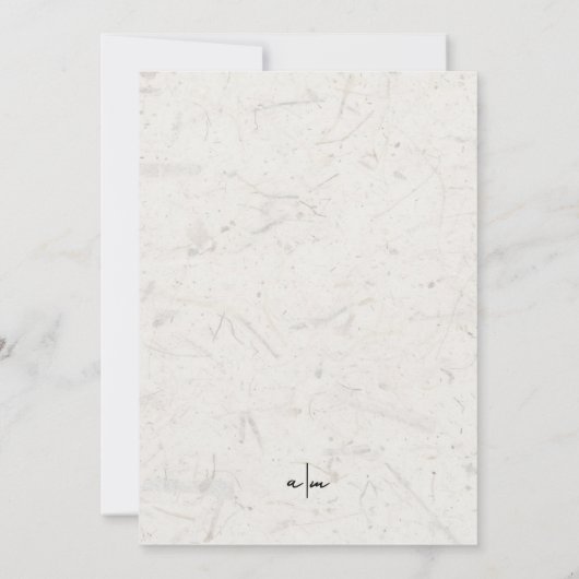 Invitation Script manuscrit Natural Earthy Boho Mariage (Dos)
