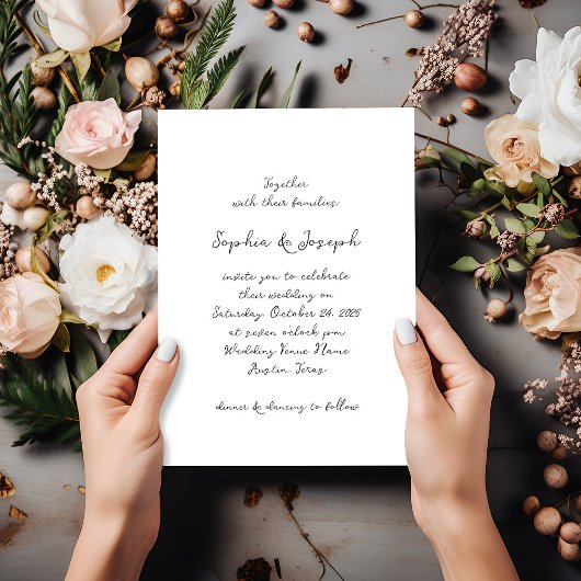 Invitation Script manuscrit simple en Whimsical | MARIAGE