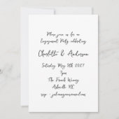 Invitation Script manuscrit Whimsy Quirky Engagement Party (Devant)