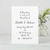 Script manuscrit Whimsy Quirky Mariage blanc