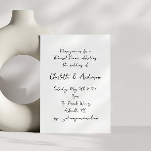 Invitation Script manuscrit Whimsy Quirky Rerépétition Party